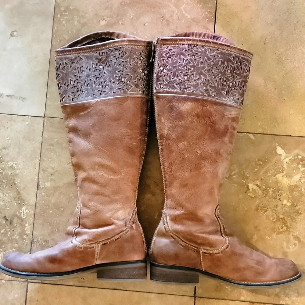 Corral light brown  leather boots 8 - Picture 2 of 10